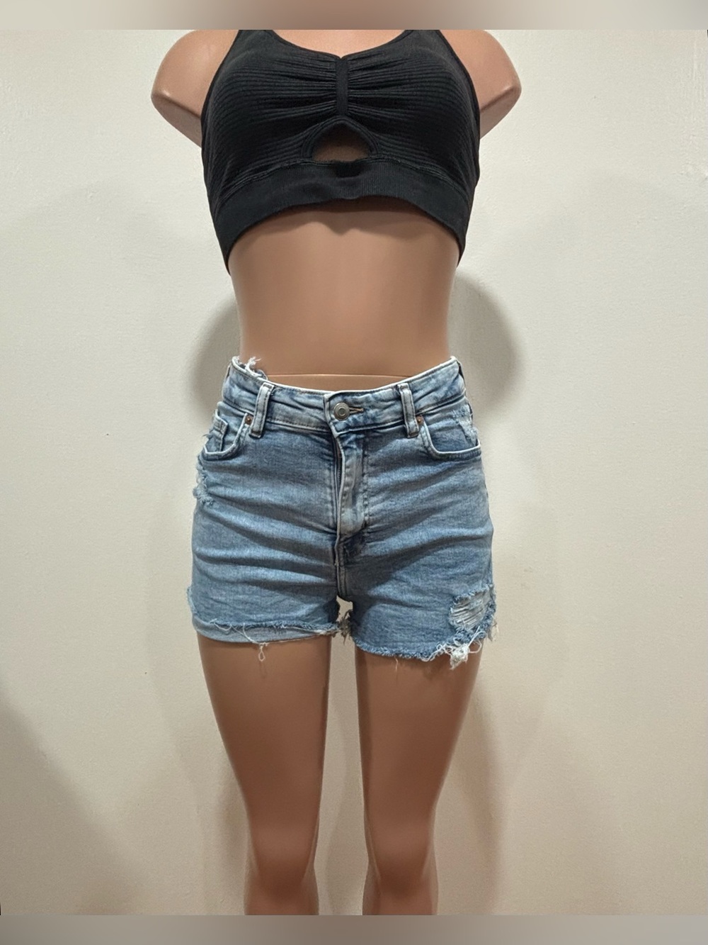 H&M Distressed Jean Shorts
